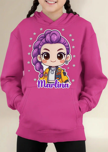 Polerón Rumi Huntrix Demon Hunters K Pop Personalizado Niñas D1