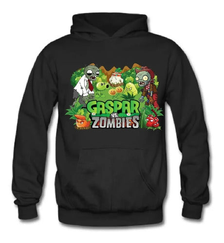 Polerón Plantas Vs Zombies  Personalizado Algodón Niños