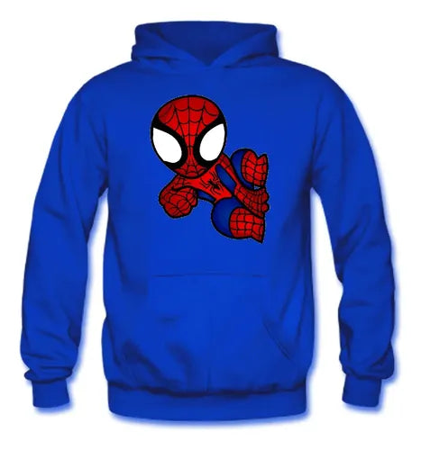 Polerón Canguro Algodón Niños Spiderman Mini