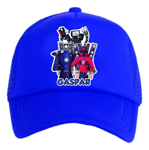 Jockey Skibidi Toilet Niños Personalizado Ajustable Azul Talla Niños  skibidi Toilet