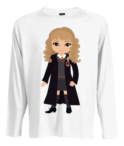 Camiseta Polar Manga Larga Polera Niñas Hermione Harry