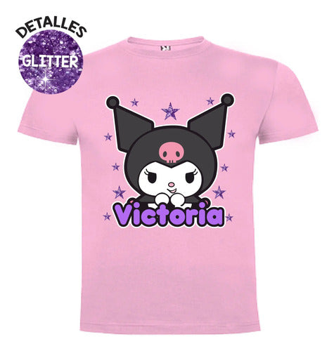 Polera Kuromi Niñas Personalizada Algodón 100% D2