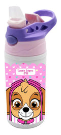 Botella Agua Colegio Skye Paw Patrol Personalizada Niñas Blanco