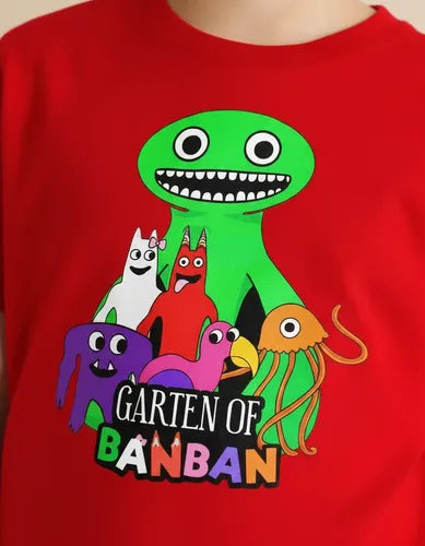 Polera Color Algodón 100% Niños Garten Of Banban 2 Roblox