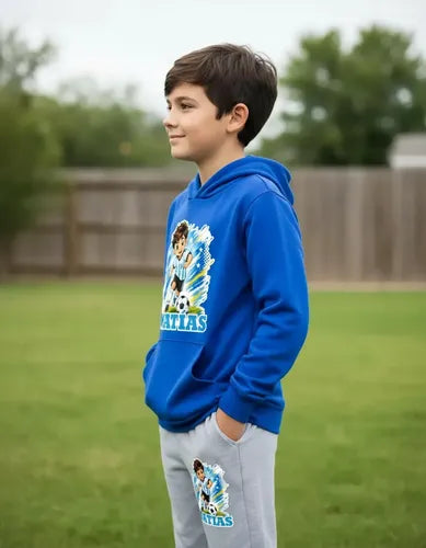 Buzo Futbol Argentina Niño Conjunto Deportivo Personalizado Azul Futbol Niño Argentina 10