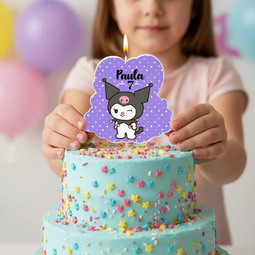 Vela De Cumpleaños Kuromi Personalizada