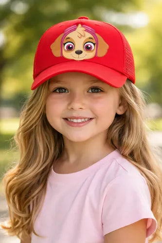 Jockey Gorro Niños Skye Paw Patrol Regalo Navidad Rojo