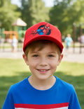 Jockey Gorro Niños Spiderman Regalo Navidad Rojo