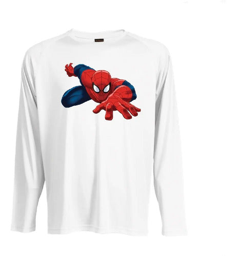 Camiseta Polar Manga Larga Polera Niño Spiderman