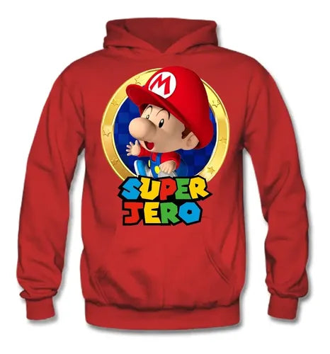 Polerón Mario Bros Bebe Niño Personalizado Algodón