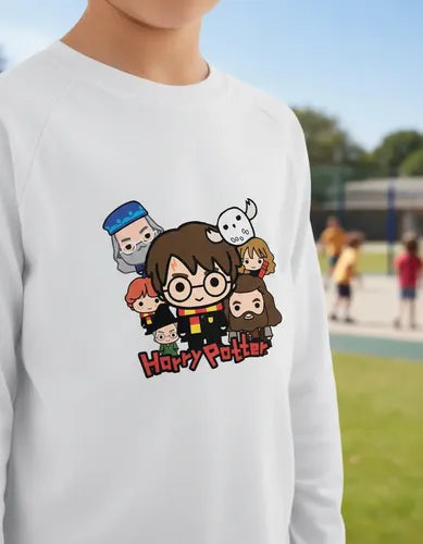 Camiseta Polar Manga Larga Polera Niño Harry Potter Todos