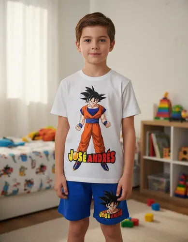 Pijama Goku Dragon Ball Z Niños Personalizado 100%  Algodón