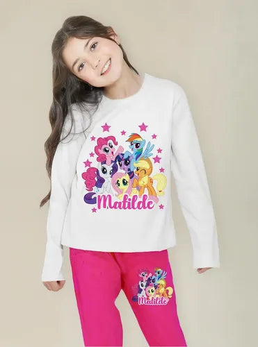 Pijama Largo My Little Pony Niñas Personalizado Algodon
