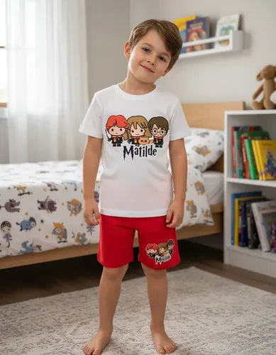 Pijama Harry Potter Personalizado 100% Algodón Niños