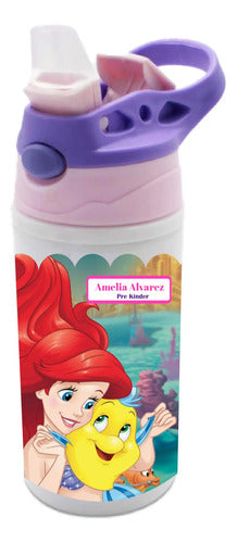 Botella Agua Colegio Pacman Personalizada Niños