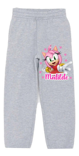 Buzo Amy Rose Poleron Pantalon Personalizado Niñas