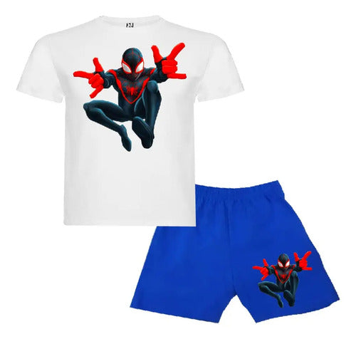 Pijama Corto Niños Algodon Spiderman Miles Morales