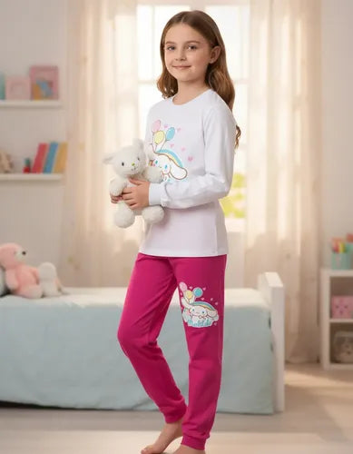 Pijama Largo Cinnamoroll Niñas Personalizado Algodon