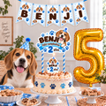 Set Cumpleaños Mascota Beagle Decoración Personalizada Perro Macho