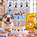 Set Cumpleaños Mascota Bulldog Ingles Decoración Personalizada Perro Macho