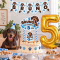 Set Cumpleaños Mascota Salchicha Decoración Personalizada Perro Macho