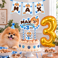 Set Cumpleaños Mascota Pomerania Decoración Personalizada Perro Macho